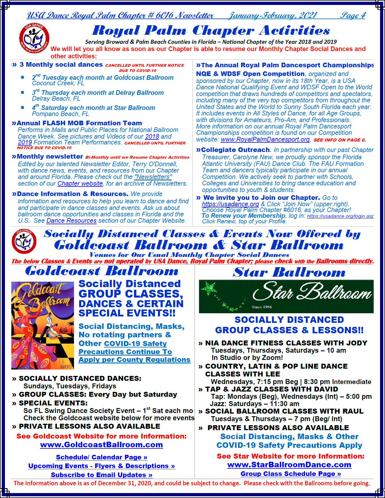Royal Palm Chapter 6061 - Jan-Feb 2021 Newsletter - page 4