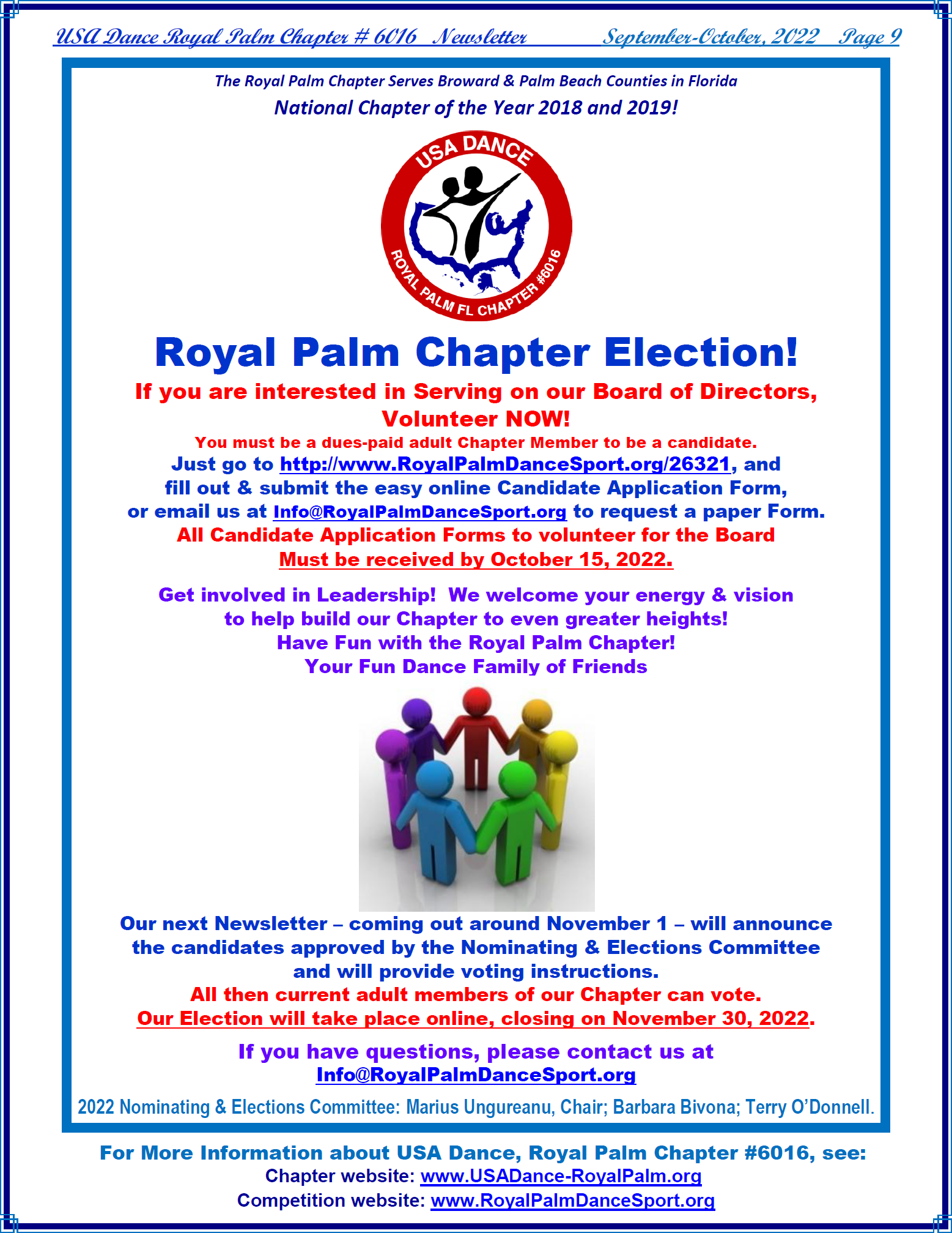 7 - Notice - Board Election - Volunteer for the Board Now!